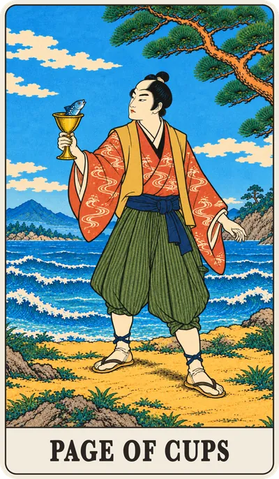 浮世絵のカップのペイジ