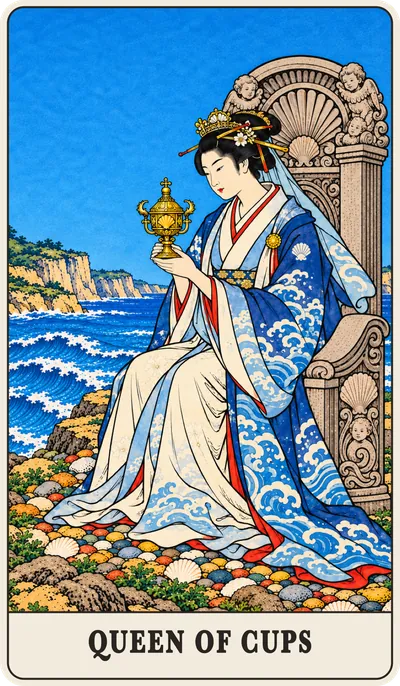 浮世絵のカップのクイーン