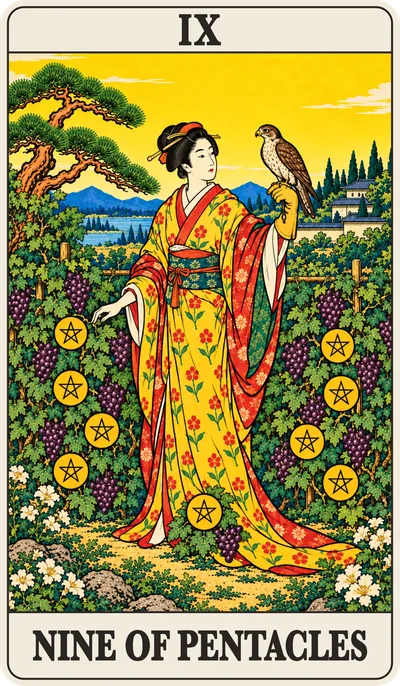 浮世絵のペンタクルの 9
