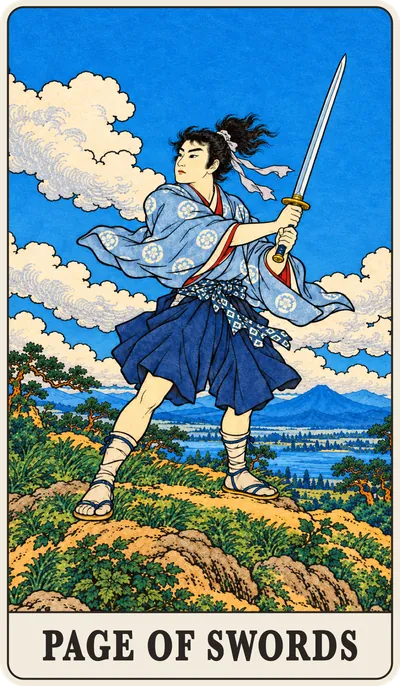 浮世絵のソードのペイジ